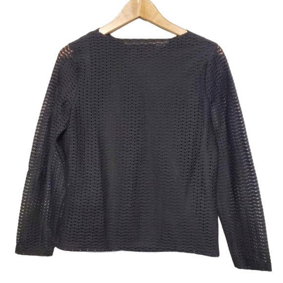 Jones New York Womens Black Long Sleeve Cowl Neck Blouse Size PM - Picture 3 of 8